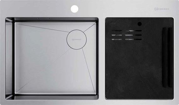 Мойка Omoikiri Akisame 86-2-IN Side нерж. сталь/нержавеющая сталь (арт.4997021)