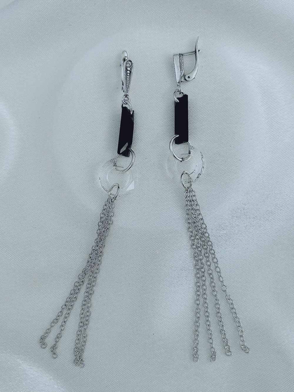 "Триллиант" серьги в серебряном покрытии из коллекции "Бриллианты" от Jenavi с английским замком