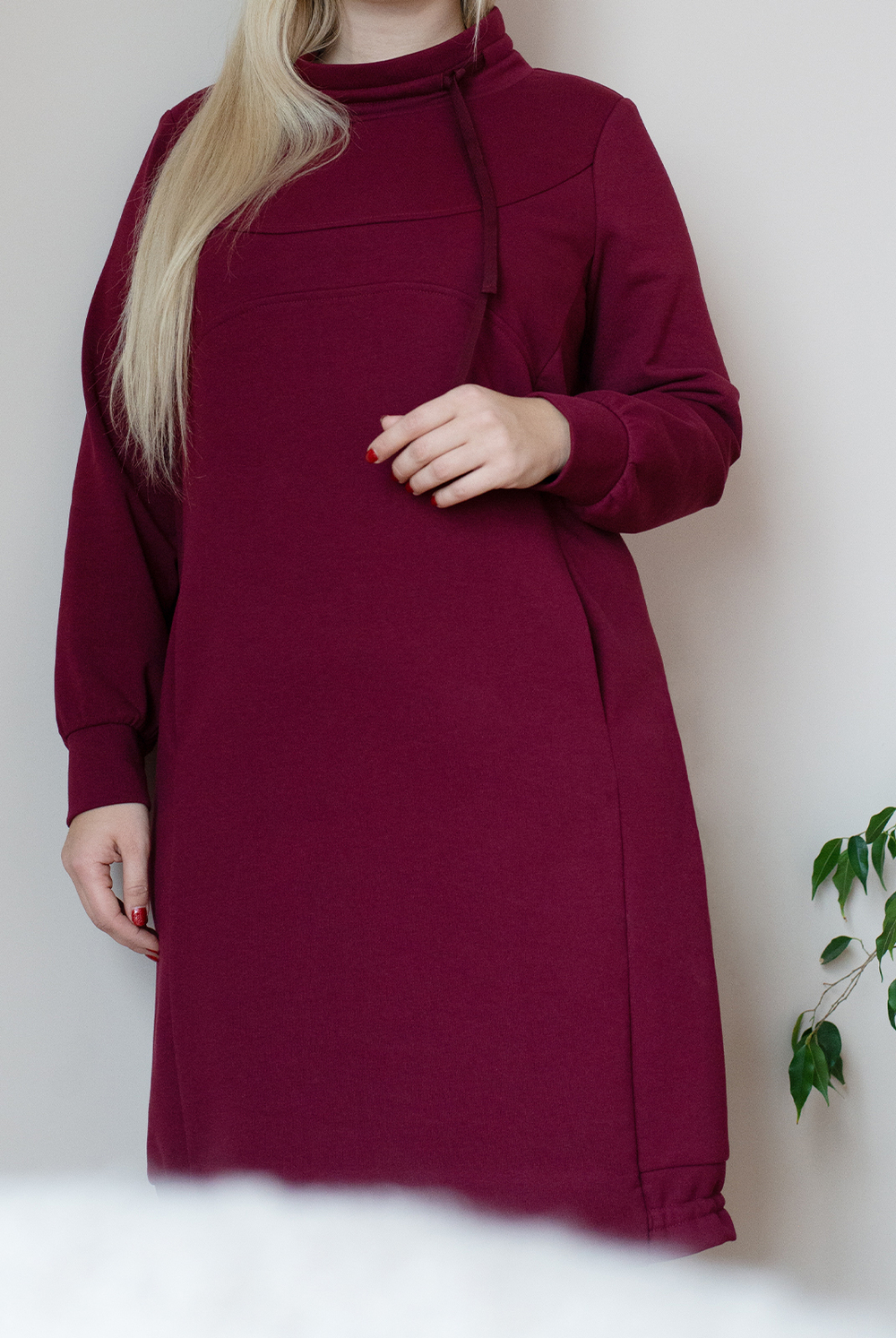 Платье женское 3502ВП, бордовый #58Бор053502ВП