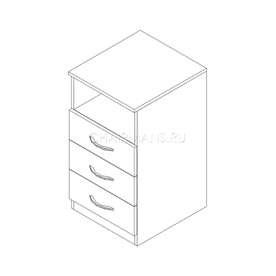 Тумба приставная с фолдингом Skyland SIMPLE SC-3D.1 белый