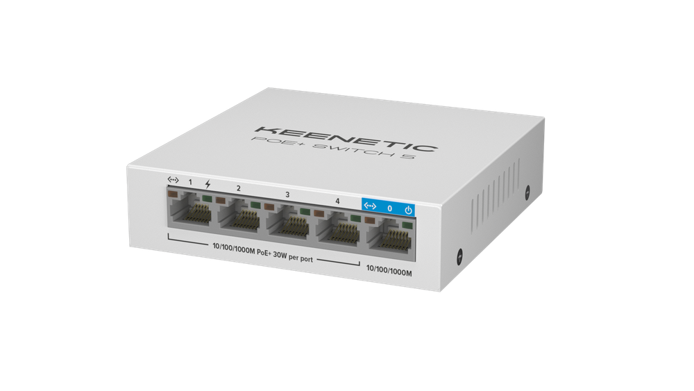 Гигабитный коммутатор Keenetic PoE+ Switch 5