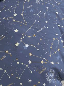 Постельное белье "Constellation" семейное наволочки 50х70 2шт Простынь на резинке 160х200 см Пододеяльник 145х215 см(2шт) Сказка сатин