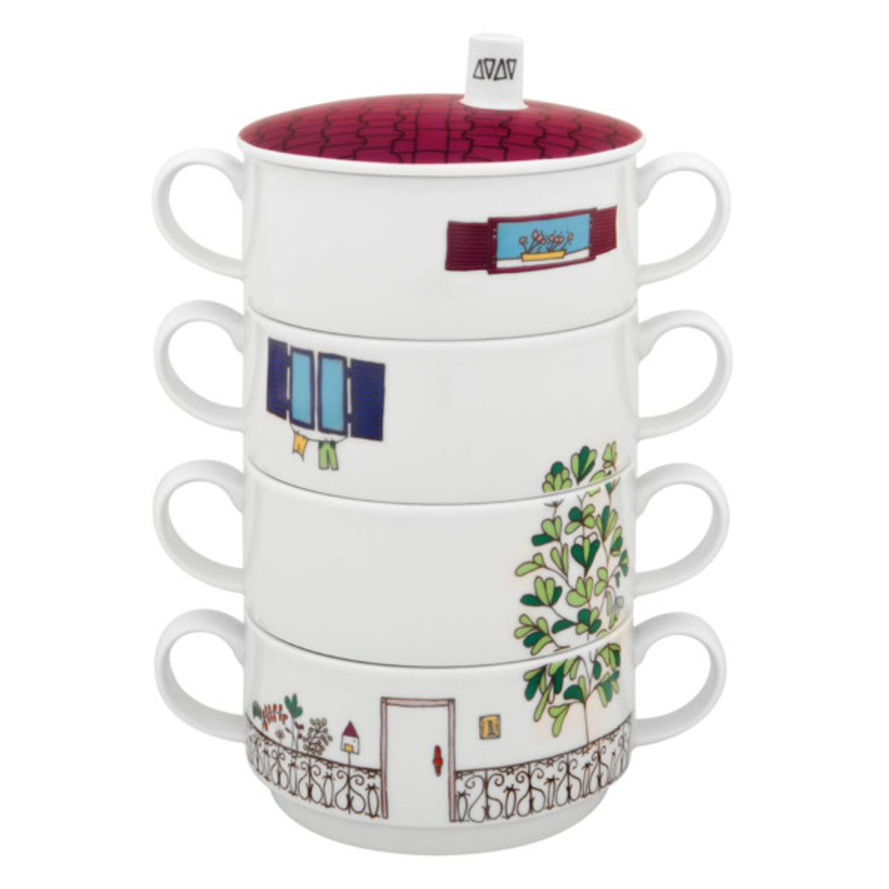 Набор бульонниц 4шт Vista Alegre Цветочный квартал