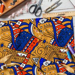 Ткань блэкаут полосатые египетские узоры