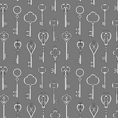 ВИНТАЖНЫЕ КЛЮЧИ НА СЕРОМ ФОНЕ