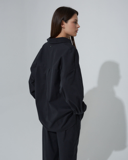 Рубашка свободного кроя из хлопка Макс Мара черный