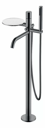 Смеситель для ванны Boheme Stick 129-SGM оружейная сталь/ручка DIAMOND