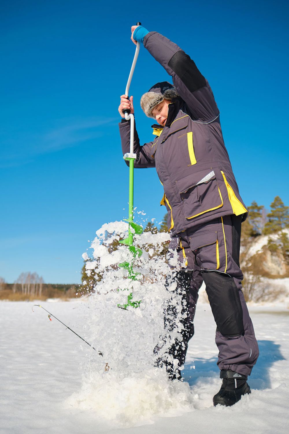 Зимний костюм для рыбалки Камчатка 2020 -45 (таслан, серо-желтый) GRAYLING