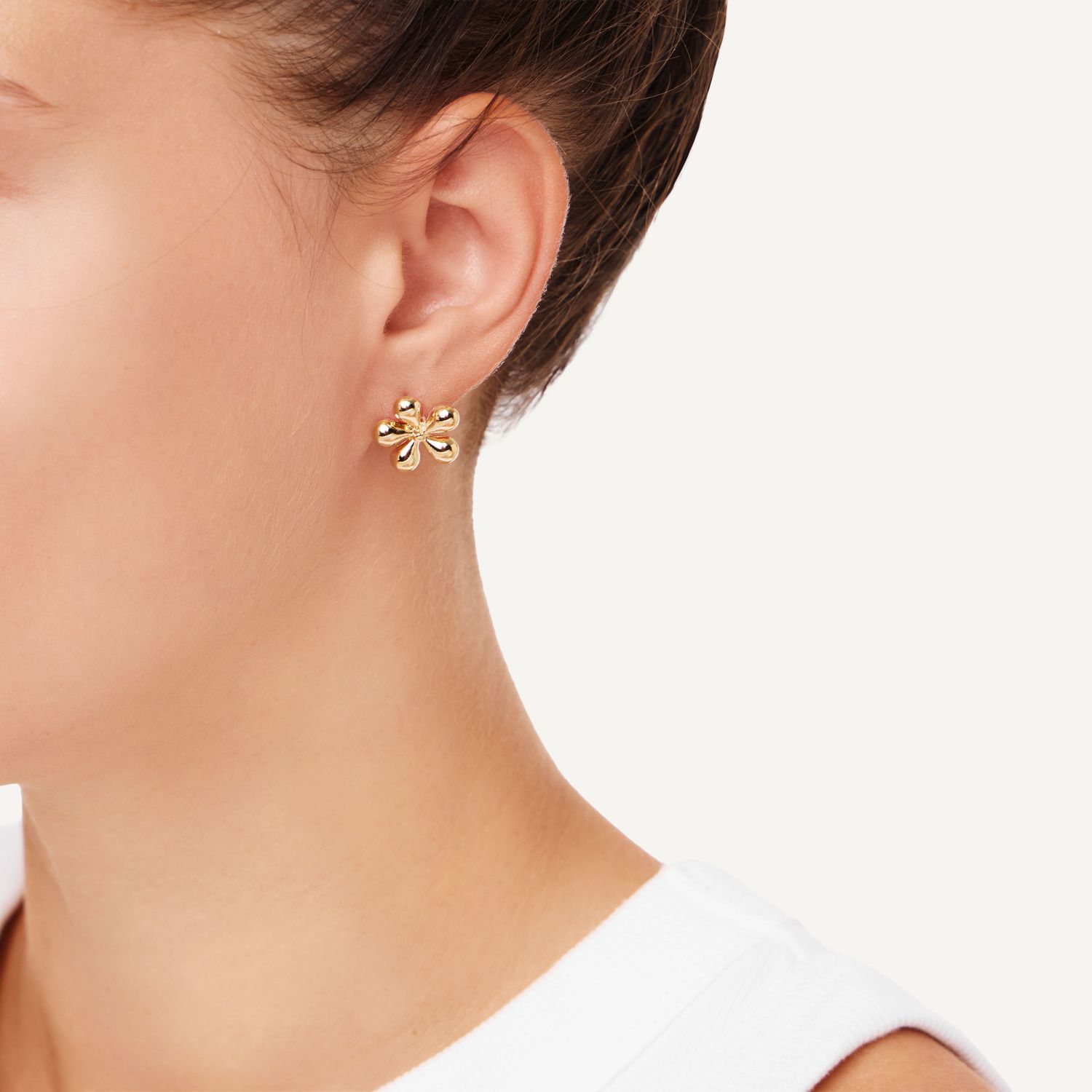 Серьги Oblong Flower Earrings – Gold