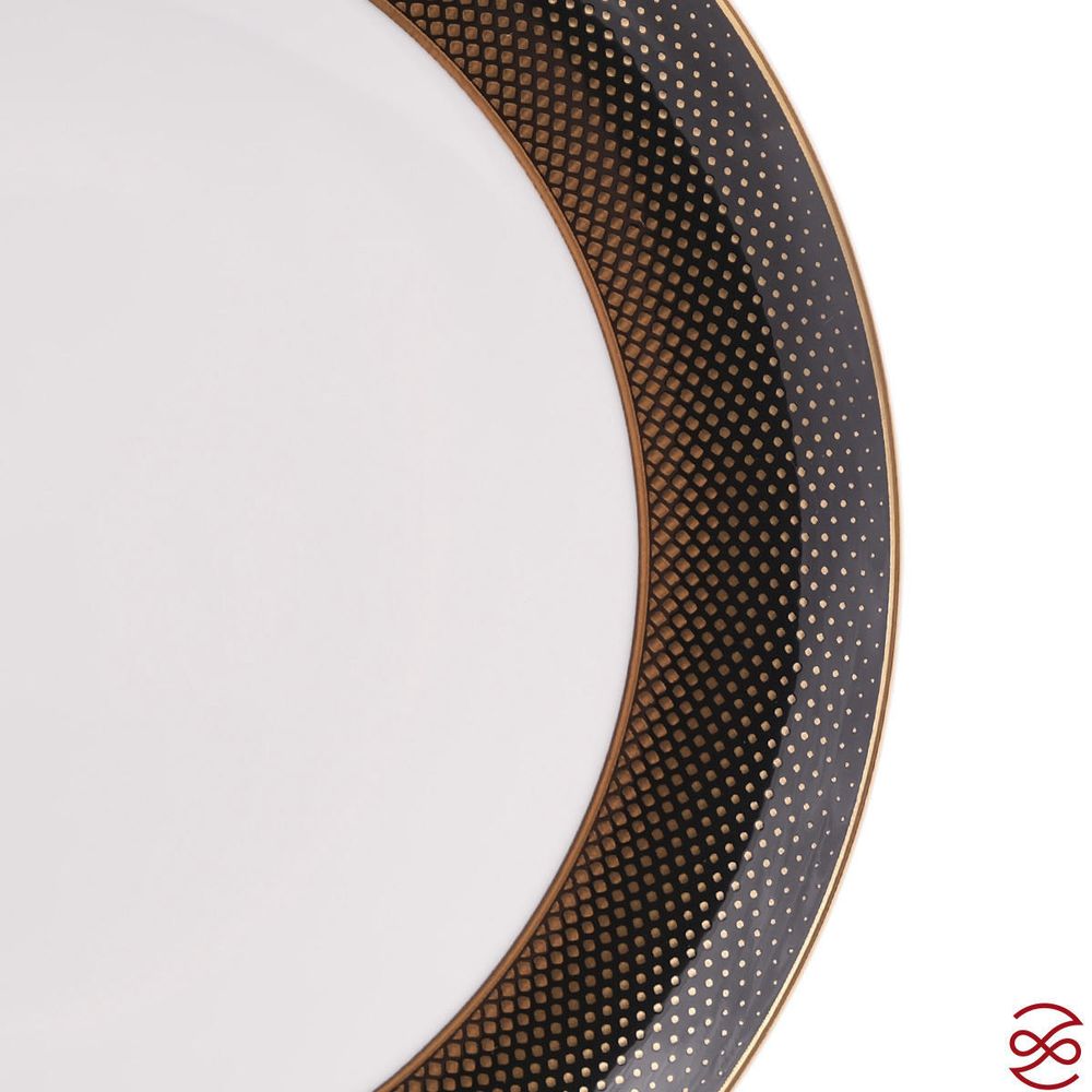Набор тарелок Falkenporzellan Deluxe Shape - Rio Black Gold 27 см (6 шт)