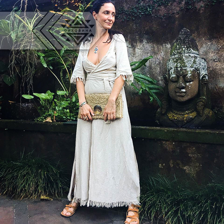 Бохо клатч плетёный