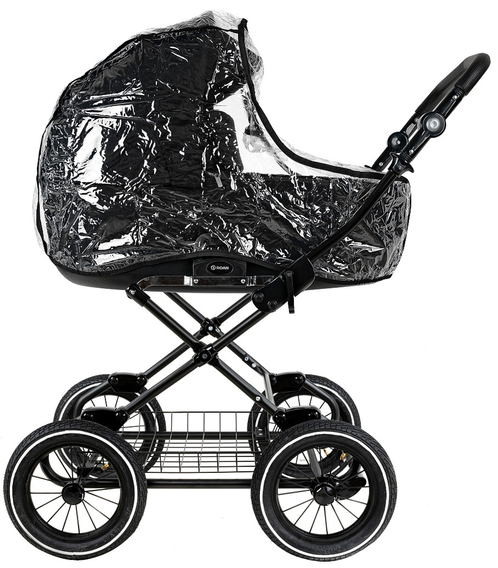 Детская коляска Roan Bass Next Classic d12 2.0 3 в 1 с автокреслом Pituso Santiso Pro Black BNC/85/2 Caviar/Black/руч.Cappuccino
