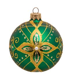 Элита НФШ-1567/1 Ел.украшение Шар «Зимний праздник» зеленый 80 мм