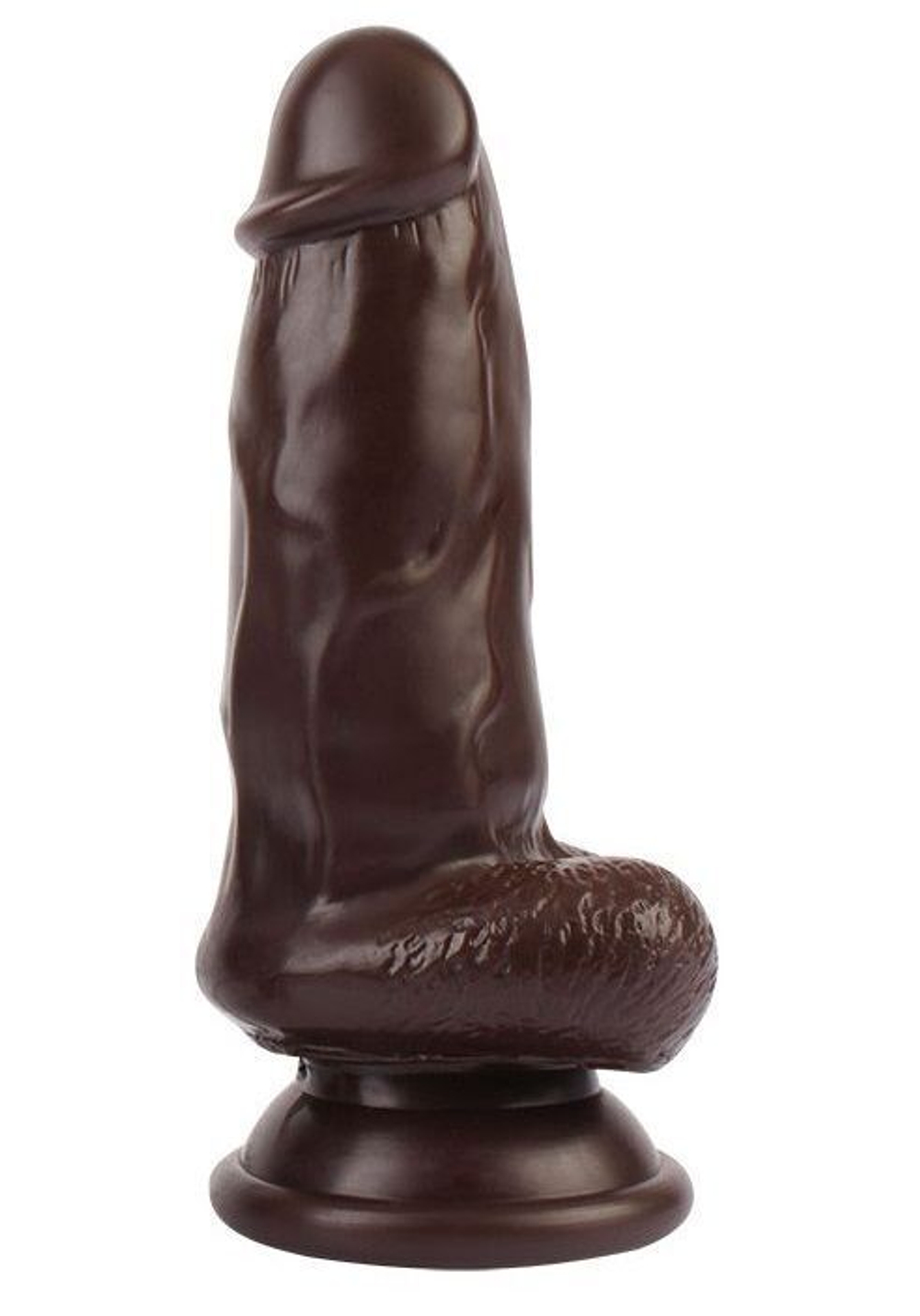 Коричневый фаллоимитатор Be mine 6 Dildo - 15 см. (Цвет: коричневый)