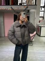 Пуховик Knitty серый