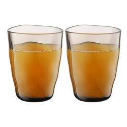 Набор стаканов из акрила Hollow, 450 мл, серо-коричневый, 4 шт.