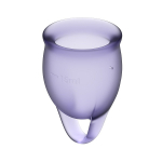 Набор фиолетовых менструальных чаш Satisfyer Feel confident Menstrual Cup