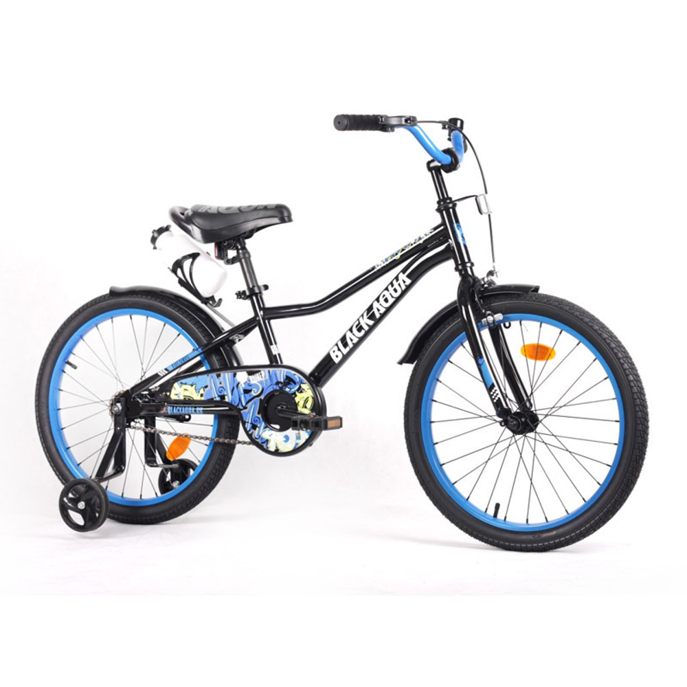 Велосипед Black Aqua Rainer 20", чёрный/синий