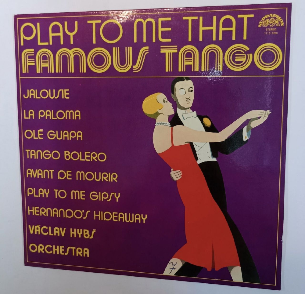 Винтажная виниловая пластинка Vaclav Hybs Orchestra Play To Me That Famous Tango (Czechoslovakia 1980)
