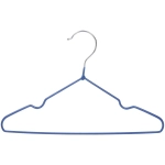 Плечики металлические нескользящие с полимерным покрытием 10шт «ТАРТИТАН», цвет голубой, 30см (Селфи)