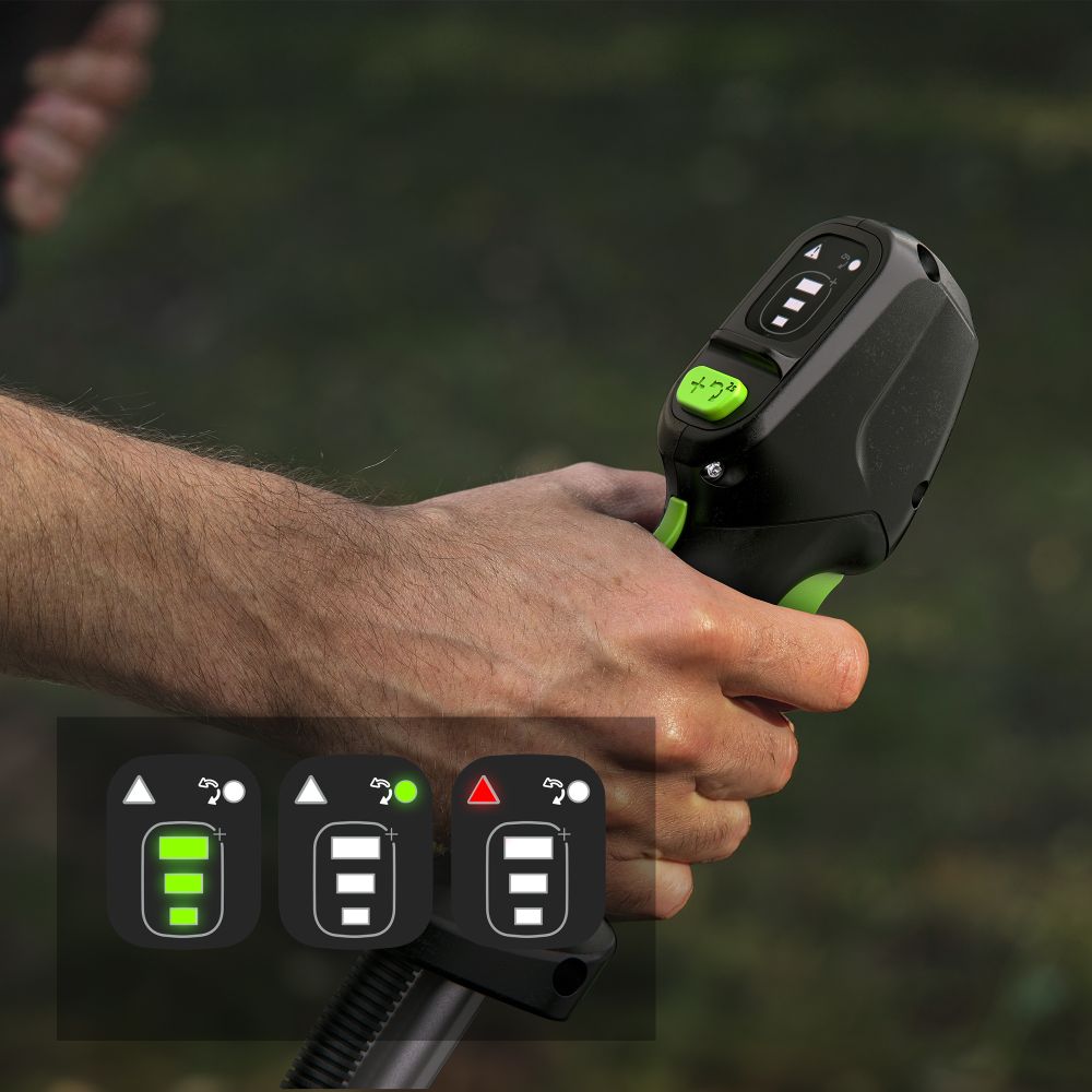 Триммер аккумуляторный Greenworks TB201H, 82V, 2,0 кВт, 46 см, c трехлопастным ножом и кусторезом, бесщеточный, с 1хАКБ 8 Ач и ЗУ (2112407UH)