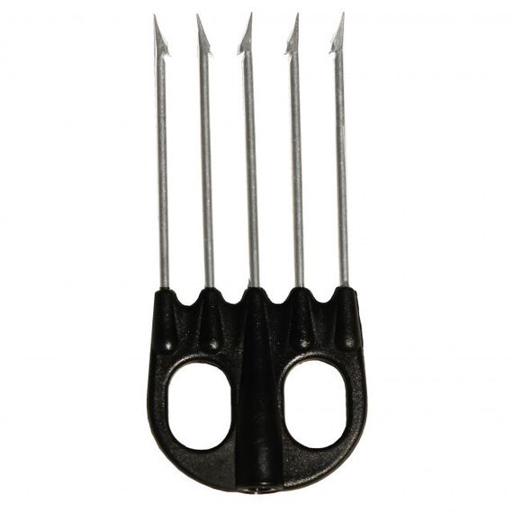 Наконечник пятизубец Sigalsub Mustad 20/b нержавейка в черном нейлоне