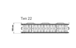 Радиатор стальной AXIS Classic тип 22, 500 x 1000 мм (2188 Вт)