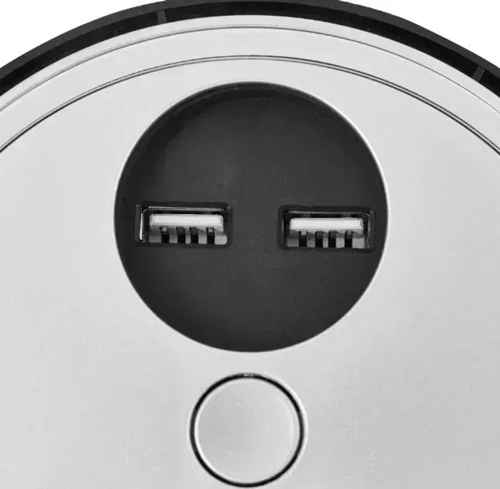 Удлинитель встраиваемый настольный Skybeam, 1 розетка 16A, 2 usb 2,4A, 220-250В, 3x1.5 мм, 2м, серый (1034)