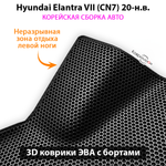 Автомобильные коврики ЭВА с бортами для Hyundai Elantra VII (CN7) 20-н.в. Корейская сборка.