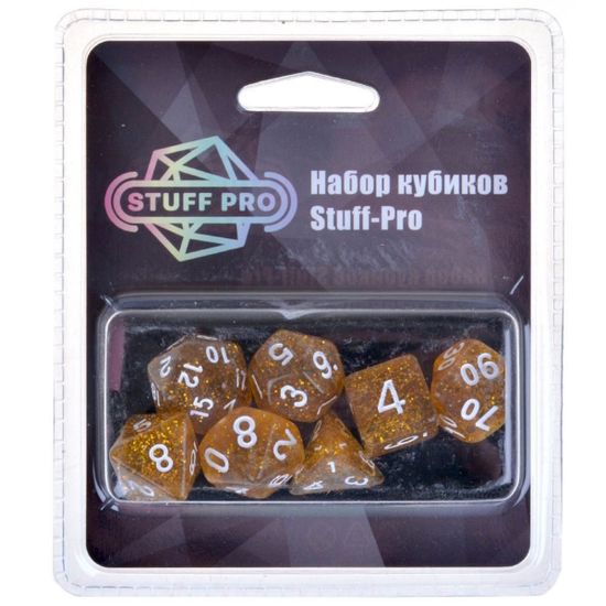 Набор кубиков Stuff-Pro блестящий желтый