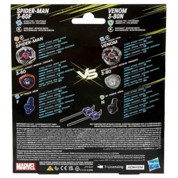 Набор волчков Spider-Man and Venom Multipack Set BX00 Takara Tomy