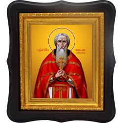 Николай Соколов священномученик пресвитер. Икона на холсте.