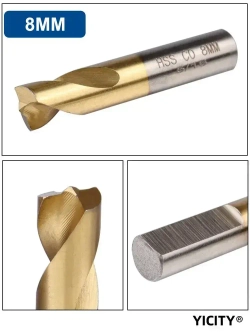 YICITY Сверла для высверливания точечной сварки 1/4" и 5/16" и 3/8"/HSS, инструмент с вращающимся резцом/Набор из 12 предметов.