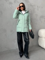 Куртка демисезонная с капюшоном удлиненная