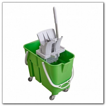 Ведро двухсекционное на колесах с отжимом Росмоп Кваттро
