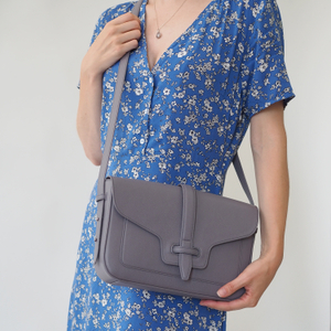 Сумка Universel из кожи теленка, серо-фиолетового цвета