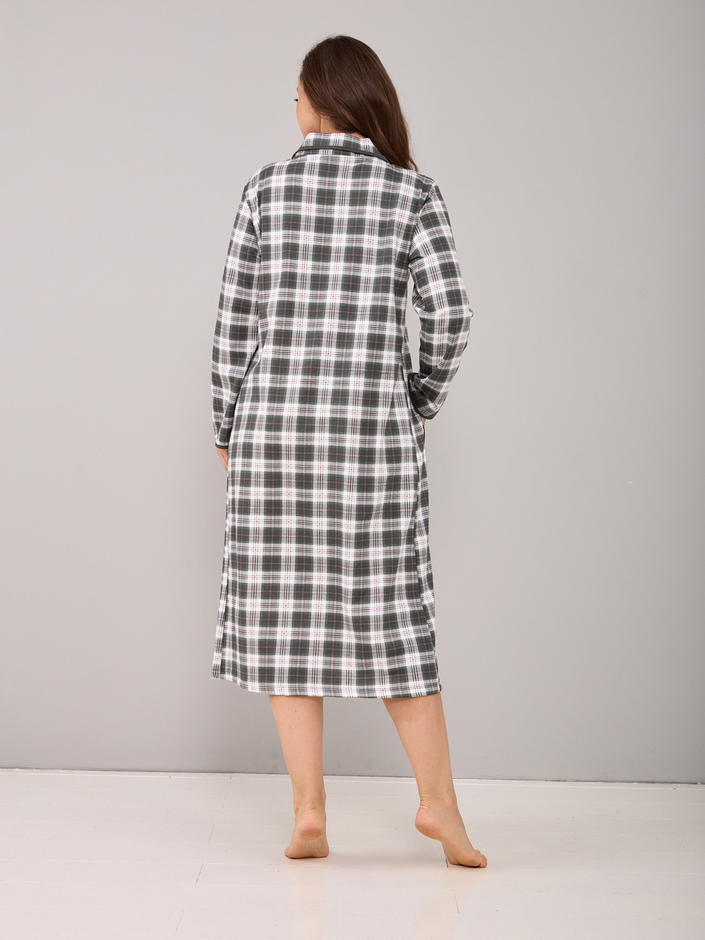 Халат Х-138/хаки-клетка