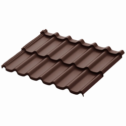 Модульная металлическая черепица AQUASYSTEM СТОКГОЛЬМ, покрытие Rooftop Бархат