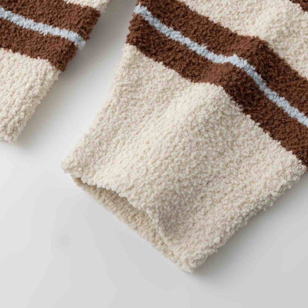 Свитер Ymkashix Soft Strips белый/кофейный