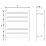 Полотенцесушитель электрический ABBER Standard AH4606MB черный матовый