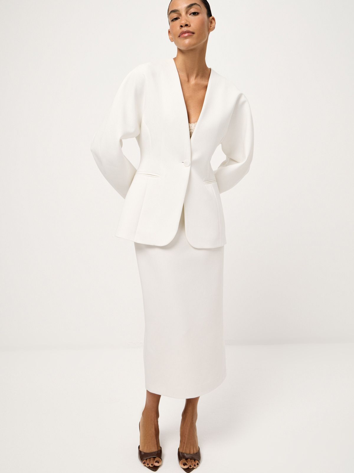 Утонченная юбка-миди Milky Parfait