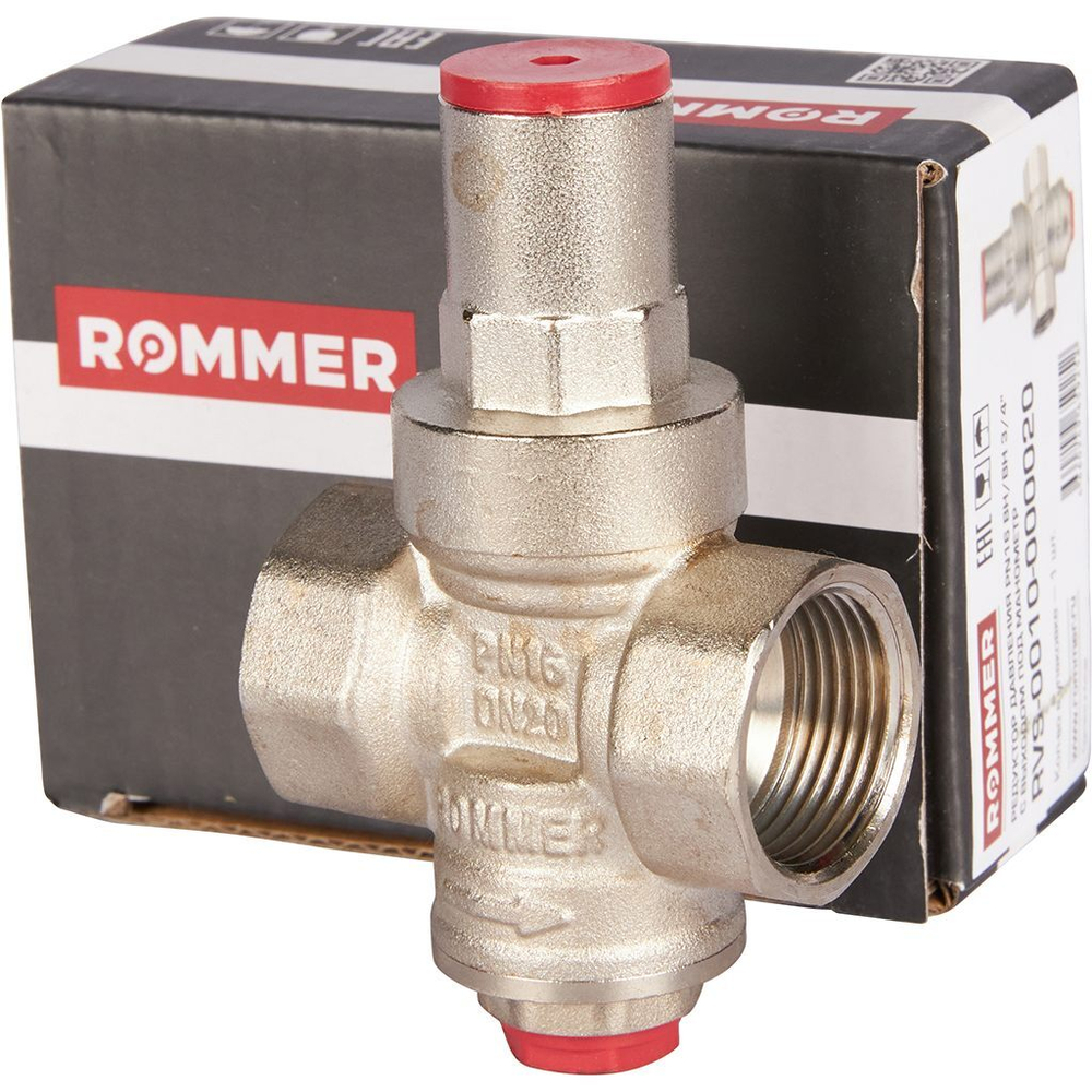 ROMMER Редуктор давления PN16 3/4" (с выходом под манометр 1/4")