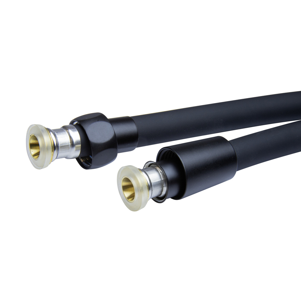 Шланг душевой 200 см имп/кон, силиконовый ЧЕРНЫЙ МАТОВЫЙ MIXLINE MIX-7-200 ЛЮКС (блистер)