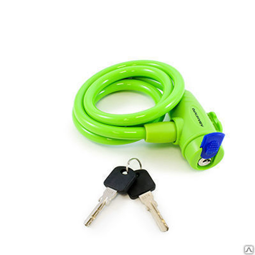 Замок навесной с тросом Авангард  ВС-Т10  Лайм Техно  (1000мм)  /7323