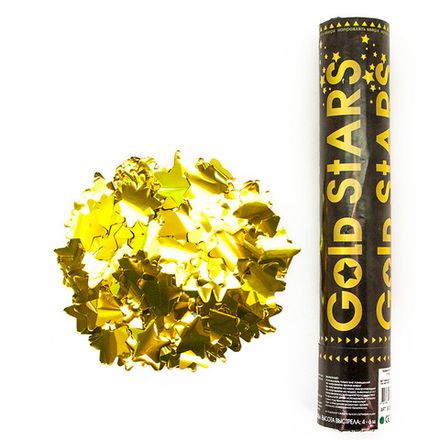 Хлопушка "Конфетти золотые звезды" 30 см