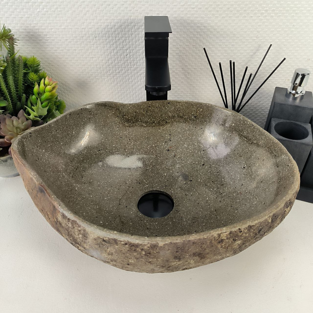 Раковина из речного камня RS-64909 45*34*15 0861