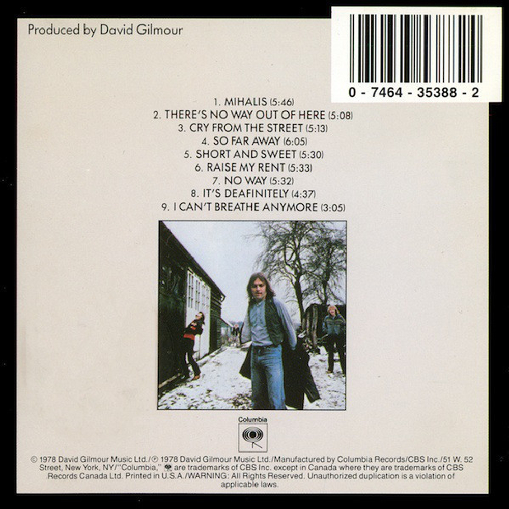 David Gilmour / David Gilmour (CD)