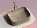 Умывальник чаша накладная прямоугольная (цвет Капучино Матовый) Element 505x380x150мм