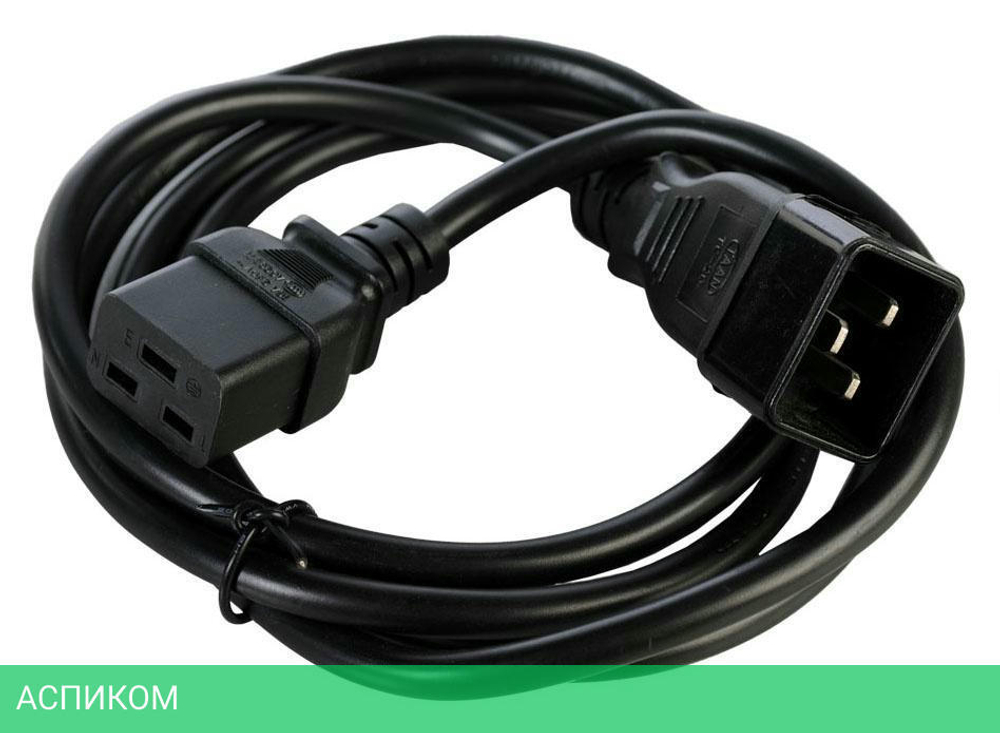 Шнур питания Rem R-16-CORD-C19-S-1.8 черный