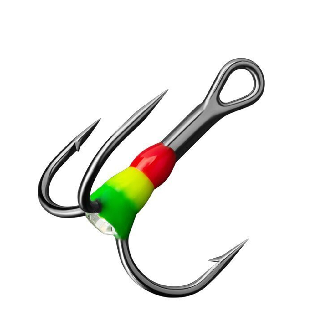 Крючки Тройные Sprut ST-36 BC с Каплей и Кристаллом / Color - Mix #6
